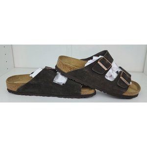 BIRKENSTOCK ARIZONA SOFT FOOTBED SLIDE SANDAL HABANA LEATHER SIZE L10 M8